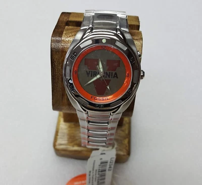 Virginia Cavaliers Fossil Watch Kaleido Flashing Logo mens NCAA college Watch - Image 1 of 4