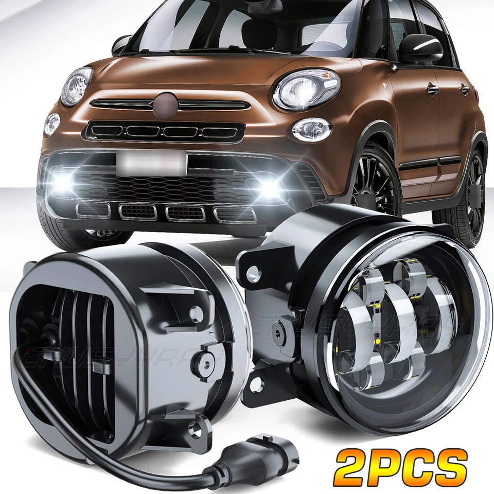 Luces antiniebla LED de repuesto para parachoques de conducción para Fiat 500 2012-2018 Foto 1 de 4