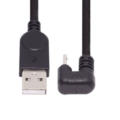 CY USB2.0 Cable Angled Type-A to Micro USB 5Pin Male Data Cord for Phone Laptop - Image 1 of 4