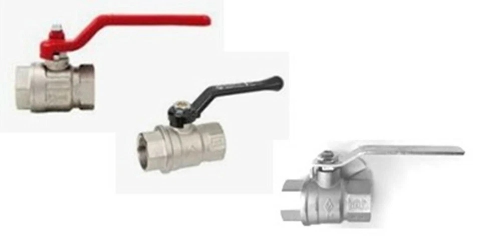 Valvola a sfera in ottone per acqua leva diritta disponibile da 1/2" a 4" FF - Immagine 1 di 1