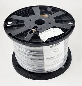Belden 1800B Digital Audio Cable, 1 Pr 24 AWG, Gray PVC Jkt - 1000Ft - W097 - Picture 1 of 6