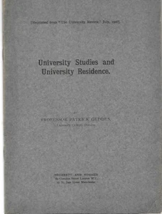 PATRICK GEDDES University Studies and University Residence 1906 article vgc - Bild 1 von 2