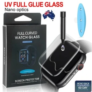 UV Light LiquidGlueTempered Glass Curved for Apple Watch Series1 2 3 4 5 6 38,44 - Picture 1 of 9