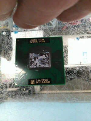 USED Intel processor cpu  core 2 duo t5500 sl9sh 1.66ghz 2mb 677mhz socket 478  - Image 1 of 2