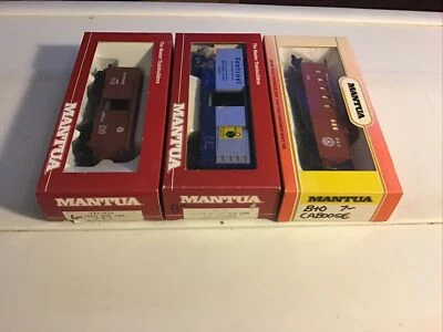 Mantua lot of 3 Ho Box Cars 721-020/734-185 With Original Boxes - Image 1 of 4
