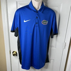 Nike Florida Gators Men's Dri Fit Polo Shirt Blue Black Size Large - Picture 1 of 3