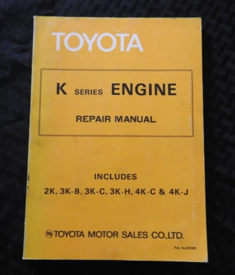 1978-1979 Toyota 1000 Starlet Corolla Lite-Ace "K-SERIES ENGINE" Repair Manual - Image 1 of 4