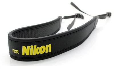 Shoulder Neck Strap for Nikon DSLR anti-slip weight reducing neoprene - Black - Image 1 of 4