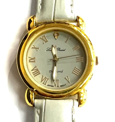 LUCIEN PICCARD 28177GY DIAMOND LEATHER BAND WOMANS WATCH WORKING - Image 1 of 4