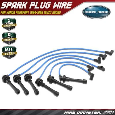 6x Spark Plug Wire Sets for Honda Passport 1994-1996 Isuzu Rodeo 1993-1996 3.2L - Image 1 of 4