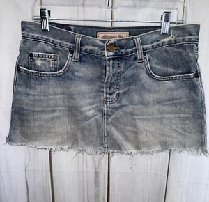 Abercrombie & Fitch Mini kurzer Rock Damen 4 blau Denim Baumwolle Knopfleiste Tasche - Bild 1 von 9