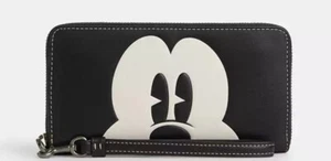 NUEVO CON ETIQUETAS Disney X Coach Cartera Cremallera Alrededor Muñequera Mickey Mouse NUEVO - Imagen 1 de 6