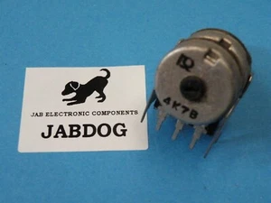 20mm OMEG Dual (Stereo) Potentiometer 4K7 Log B 1/4" Spindle B8 15g EJ15 - Picture 1 of 7