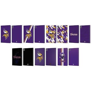 OFFICIAL NFL MINNESOTA VIKINGS LOGO LEATHER BOOK WALLET CASE FOR APPLE iPAD