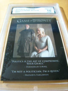 DAENERYS TARGARYEN HIZDAHR ZO LORAQ 2016 GAME OF THRONES QUOTATION Q43 GRADED 10 - Picture 1 of 2