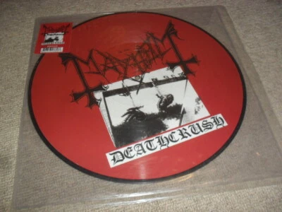 MAYHEM -DEATHCRUSH- AWESOME VERY RARE LTD ED PRESS PICTURE LP BACK ON BLACK - Image 1 of 2