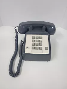 NOS - ITT PUSH BUTTON TELEPHONE TEL-FLASH PHONE BLUE-GRAY 250041-MBA-27F-08-90 - Picture 1 of 5