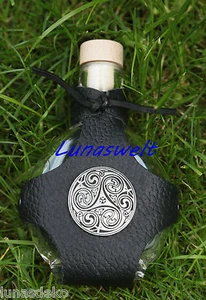 Feldflasche Glasflasche für Zaubertrank Schnaps Mittelalter Zauberer Druiden - Bild 1 von 5