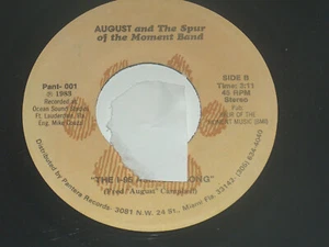 45 RPM August Spur Moment Band The I-95 A_____E Song 1983 Pantera Vinyl 001 GD+ - Imagen 1 de 4