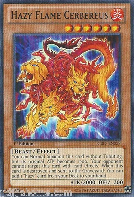 CBLZ EN028 1ST ED 3X HAZY FLAME CEBEREUS COMMON CARDS - Image 1 of 2