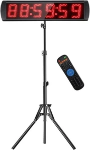 Large Gym Clock Timer LED with Stand 68x18cm, Countdown Timer Stopwatch - Picture 1 of 6