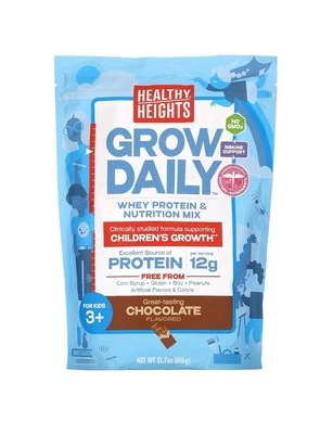 Grow Daily, сывороточный протеин и питательная смесь, для детей 3+, шоколад, 21,7 унц (616 г) - Изображение 1 из 2