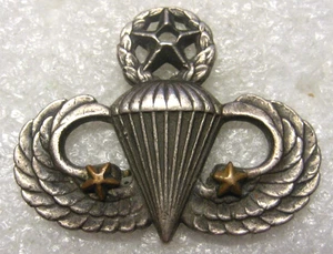US Army Badge Parachutist MASTER ,combat jumps 1950s - Picture 1 of 4