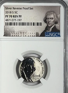 2018-S Silver Jefferson Nickel Reverse Proof : NGC PF70 - Picture 1 of 4