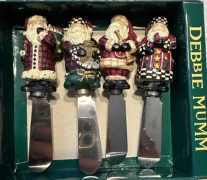 Vintage 4 Stck. Debbie Mumm Weihnachtsmänner Käse/Dip Streuer XMAS 1999 Boston Warehouse - Bild 1 von 6