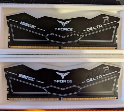 TEAMGROUP T-Force Delta RGB 32 GB (2 x 16 GB) DDR5-7200 CL34 Memory - Black RAM - Image 1 of 2