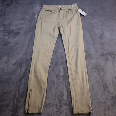 Бонго брюки хаки бежевый повседневный узкие молнии лодыжки кусает женщин Juniors 1 - Изображение 1 из 4