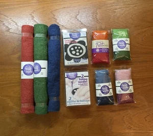 NEW Felt Works Bundle for Needle Felting, 100% Wool (See Description Details) - Picture 1 of 2