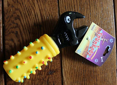 Llave de púas herramienta chirrido plástico perro cachorro mascota buscar juego dentición juguete divertido Foto 1 de 2