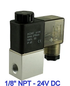 1/8" Schnellschluss Luft Null Differential Elektro Magnetventil NC 24V DC DIN - Bild 1 von 2