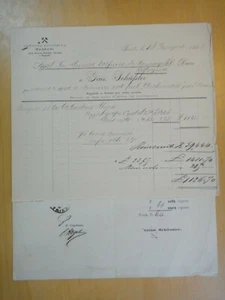 1885-Vendita CARBONI miniere Stiriane, Istriane, Dalmate-Trieste-Gius.Schussler+ - Foto 1 di 3