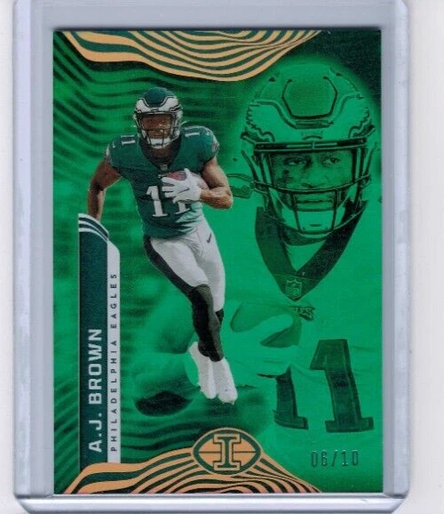 2022 Panini Illusions A.J. Brown Green Base #'ed 06/10 - Image 1 of 1