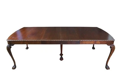 Antique Romweber English Chippendale Georgian Mahogany Extendable Dining Table - Image 1 of 4