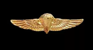 Small US NAVY MARINES GOLD PARATROOPER JUMP WINGS PIN (P36-3) - Picture 1 of 3