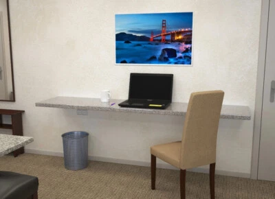 Soporte de pared de encimera flotante de alta resistencia - Soporte oculto soportes de estante de metal Foto 1 de 4