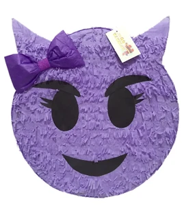 Viola Sneaky Emoticon Pinata 16" - Foto 1 di 1