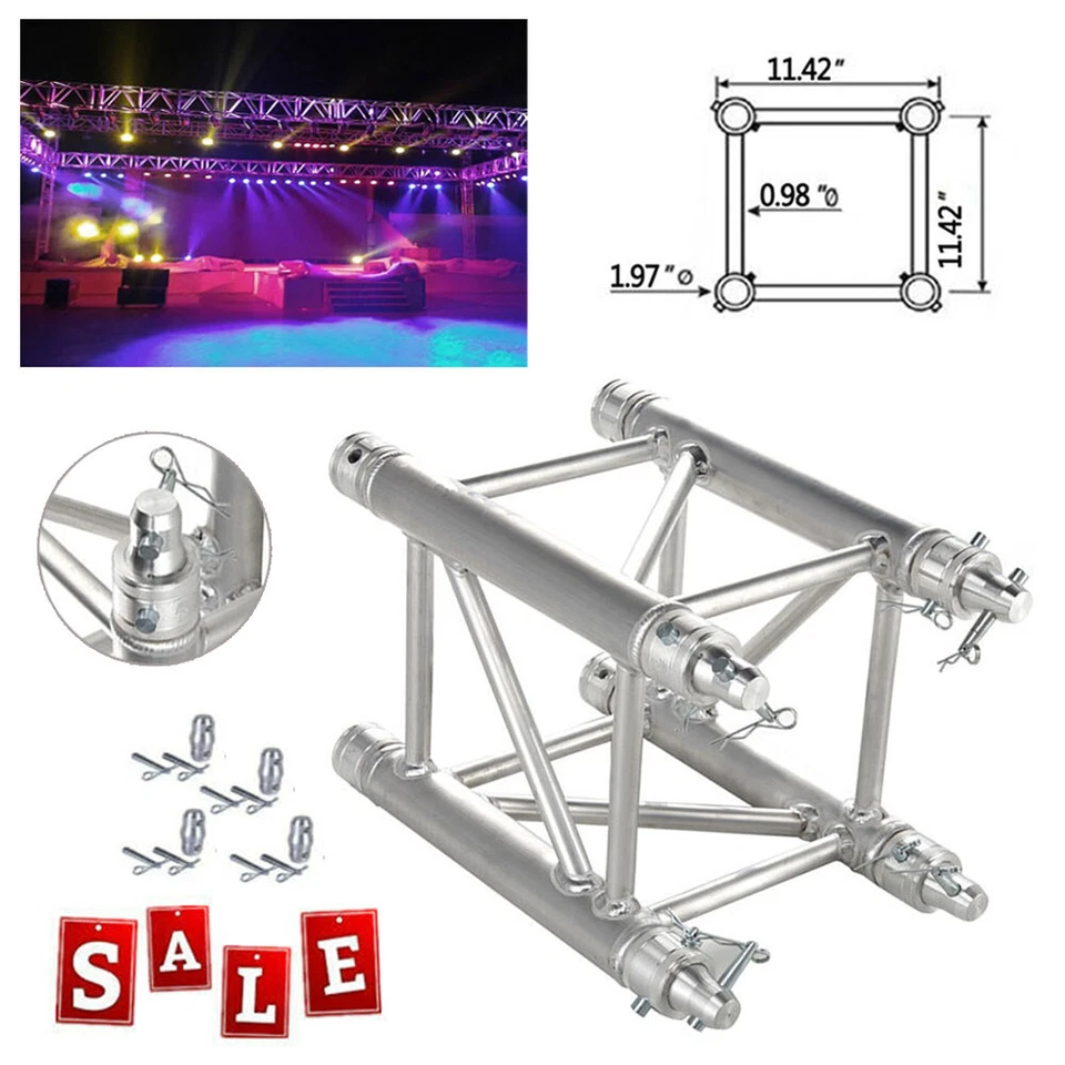 1.64ft Aluminum 12" Truss 290mm Square Light Stands Stage Fit for Global F34