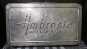Ambrosia of Milwaukee 10 Pound Chocolate Mold Pan Circa Prior World War II, Rare - Picture 1 of 7