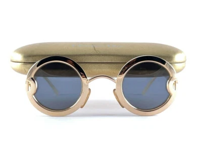 VINTAGE ULTRA RARE CHRISTIAN DIOR 2918 GOLD ROUND LIMITED EDITION SUNGLASSES - Image 1 of 4