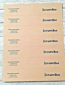 2 Crochet Scrunchies Printed Card Stock Label Wraps Handmade in USA Knitting - Picture 1 of 2