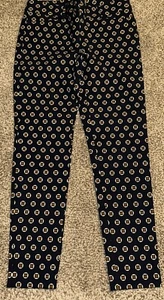 The Limited Women's Ankle Pants Size 2 Geometric Pattern Navy EUC - Picture 1 of 7