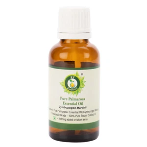R V Essential ​Pure Palmarosa Essential Oil Cymbopogon Martinii Natural For Skin - Picture 1 of 30