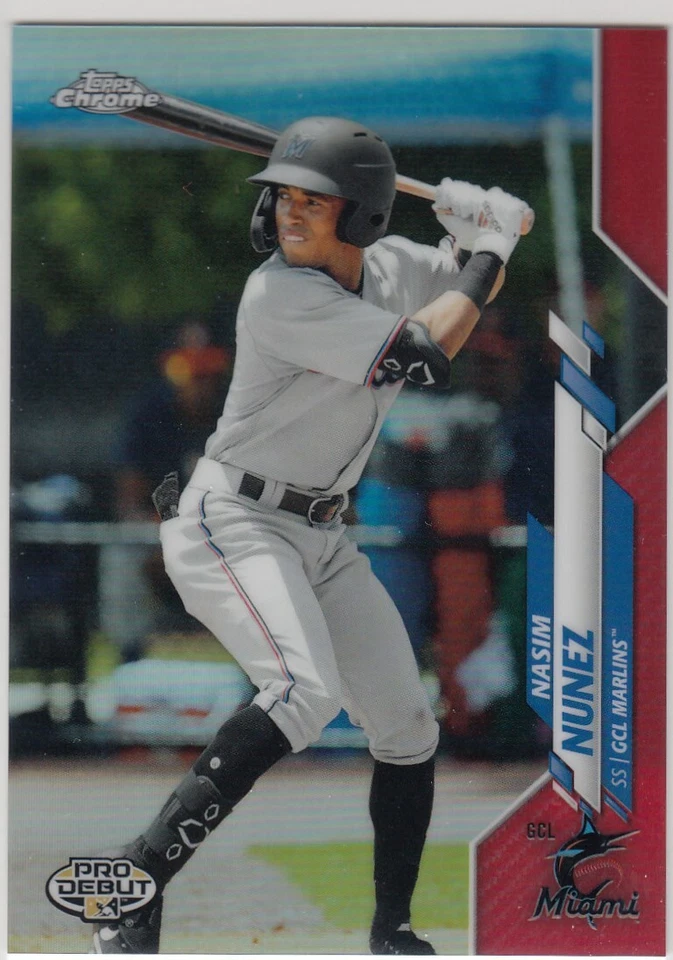 2020 Topps CHROME Pro Debut NASIM NUNEZ Red Refractor 1st #31 Marlins 02/10 - Image 1 of 1