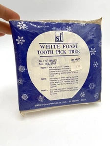 VTG Make Your Own DIY Toothpick Christmas Tree Centerpiece Snow Foam Products CA - Picture 1 of 5