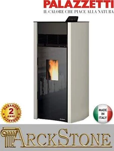 Ofen Pellet Luft Warm 2 Ventilatoren Palazzetti Bianca Lux 9 PRO 2 9 Kw Weiß - Bild 1 von 2