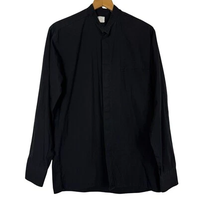Camicia J. Whippell Clergy taglia 14-1/2 colletto anglicano Inghilterra manica lunga nera - Immagine 1 di 4